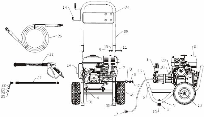 leman powermate power washer pw0923200 replacement parts